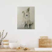 Mannen Beste Vriendtekening - Kunstdruk Poster (Keuken)