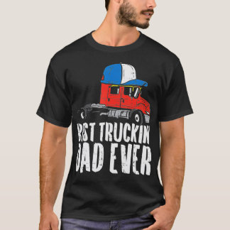 Mannen beste wagenvader ooit Pet Semi Truck Driver T-shirt