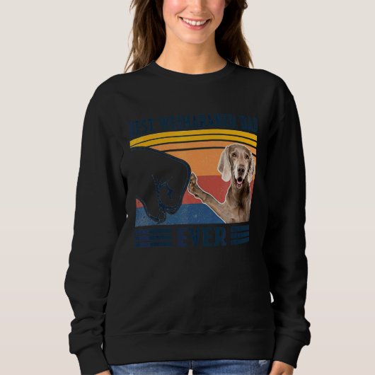 Mannen beste Weimaraner vader ooit hond Vaderdag Trui (Voorkant)