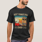 Mannen Beste Yorkie Pap Ever Yorkshire Terrier Vad T-shirt (Voorkant)
