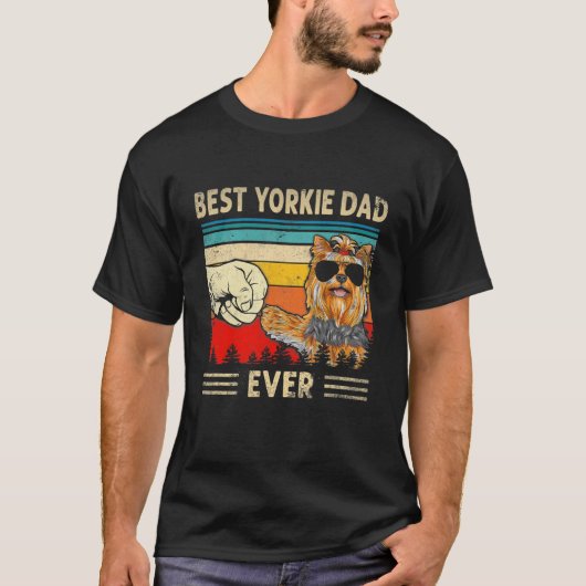 Mannen Beste Yorkie Pap Ever Yorkshire Terrier Vad T-shirt (Voorkant)
