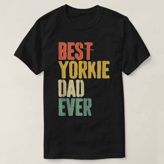 Mannen beste Yorkie vader ooit Hondenliefhebber va T-shirt (Design voorkant)