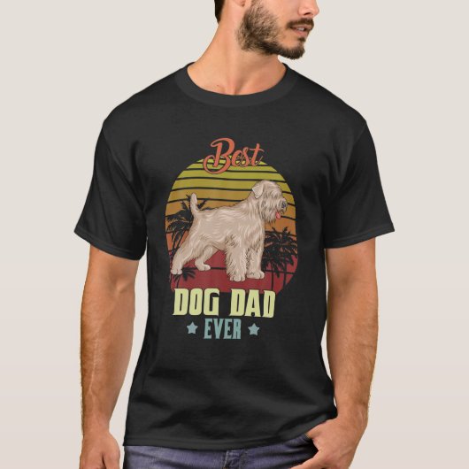 Mannen beste zachte beklede wieltjes Terrier Pap O T-shirt (Voorkant)
