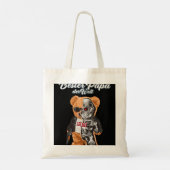 Mannen Bester Papa der Welt Teddy Bear Robot voor Tote Bag (Achterkant)