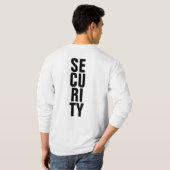 Mannen beveiliging T-Shirts zwarte en witte Sjablo (Achterkant volledig)