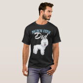 Mannen Bichon Frise Papa Hondenfokker Puppy Paw L T-shirt (Voorkant volledig)