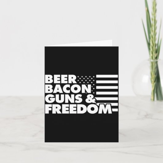 Mannen Bier Bacon S En Dom Prestatie Kaart (Voorkant)