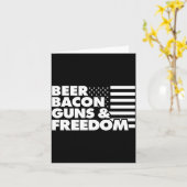 Mannen Bier Bacon S En Dom Prestatie Kaart (Gele Bloem)