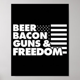 Mannen Bier Bacon S En Dom Prestatie Poster