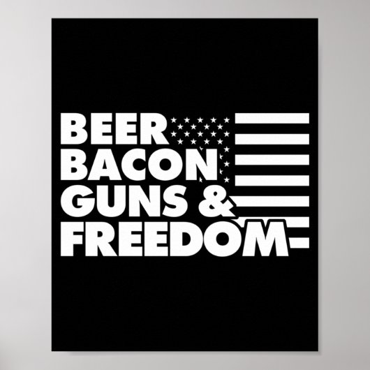 Mannen Bier Bacon S En Dom Prestatie Poster (Voorkant)