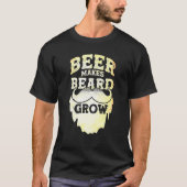 Mannen bierbaard laat baard groeien t-shirt (Voorkant)