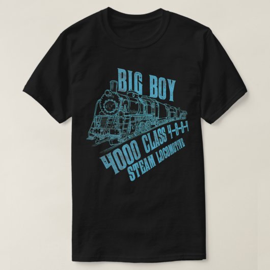 Mannen "Big Boy Class Steam Locomotive Lover Train T-shirt (Design voorkant)
