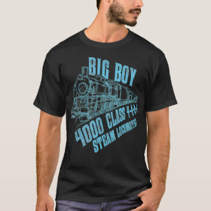 Mannen "Big Boy Class Steam Locomotive Lover Train T-shirt