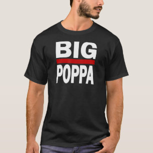 Mannen Big Poppa Hip Hop Dad Day T-shirt