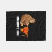 Mannen bigfoot bbq sasquatch barbecue chef fleece deken (Voorkant (Horizontaal))
