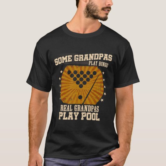 Mannen Biljart Opa Shirt - Real Grandpas Play (Voorkant)