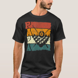 Mannen Billiards Papa Billiards Player Fathe T-shirt