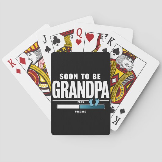 Mannen Binnenkort Grootvader Geschat 2025 Nieuwe G Pokerkaarten (Achterkant)