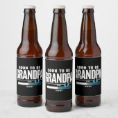 Mannen binnenkort opa EST. 2025 nieuwe opa Bier Etiket (Flessen)