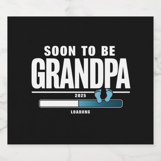 Mannen binnenkort opa EST. 2025 nieuwe opa Bier Etiket (Enkel label)