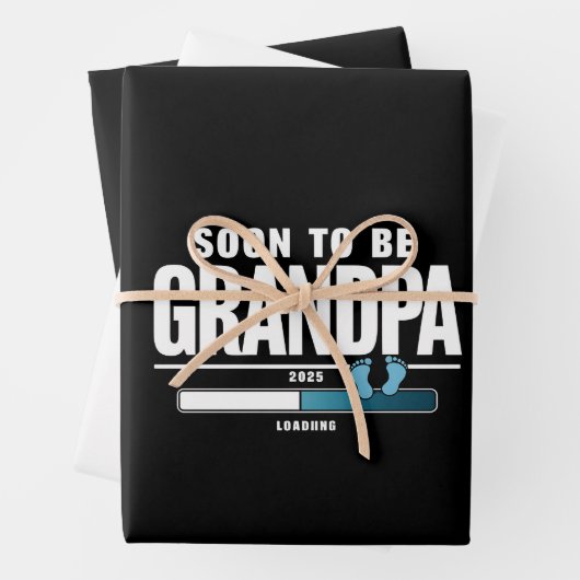 Mannen binnenkort opa EST. 2025 nieuwe opa Inpakpapier Vel (In situ)