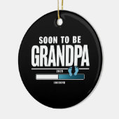 Mannen binnenkort opa EST. 2025 nieuwe opa Keramisch Ornament (Links)