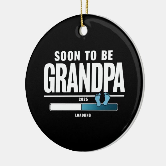 Mannen binnenkort opa EST. 2025 nieuwe opa Keramisch Ornament (Links)