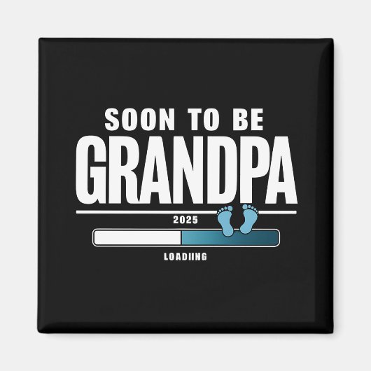 Mannen binnenkort opa EST. 2025 nieuwe opa Magneet (Voorkant)