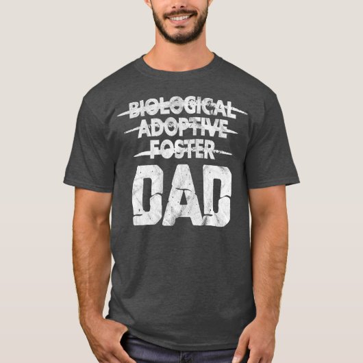 Mannen biologische adoptie Foster Dad Adoption Lov T-shirt (Voorkant)