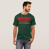 Mannen Bionic Grandpa Knee Hip Replacement 90 T-shirt (Voorkant volledig)