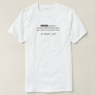 Mannen bionische definitie t-shirt