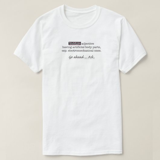 Mannen bionische definitie t-shirt (Design voorkant)
