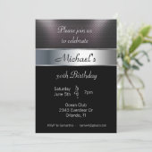 Mannen Birthday Black Kaart (Staand voorkant)