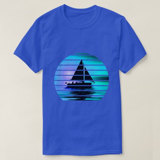 Mannen Birthday Boat Zonsondergang Papa Wild Fun T-shirt (Design voorkant)
