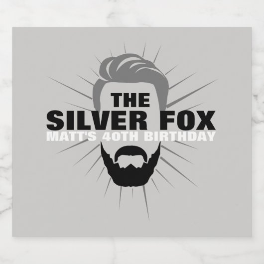 Mannen birthday party bierflesetiketten bier etiket (Enkel label)