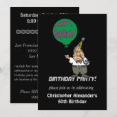 Mannen Birthday Party Kaart (Voorkant / Achterkant)