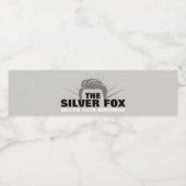 Mannen birthday party waterflesetiketten waterfles etiket (Enkel label)