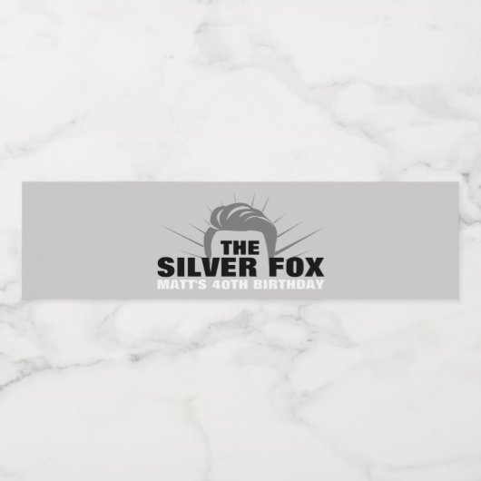 Mannen birthday party waterflesetiketten waterfles etiket (Enkel label)