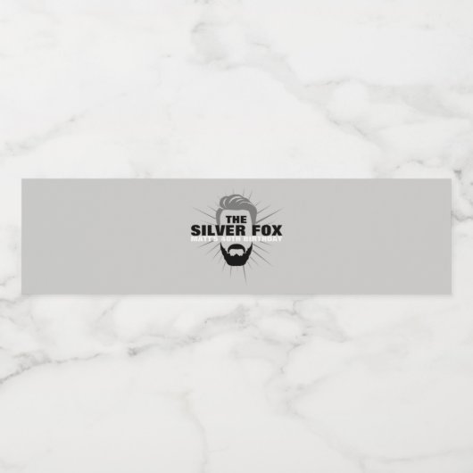 Mannen birthday party waterflesetiketten waterfles etiket (Enkel label)