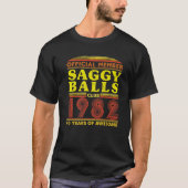 Mannen Birthday Saggy Balls Club 40-jarig Mannen B T-shirt (Voorkant)