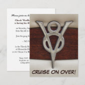 Mannen Birthday V8 Chrome Emblem Kaart (Voorkant / Achterkant)