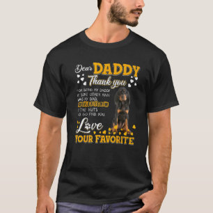 Mannen Black en Tan Coonhound Beste papa Dank je T-shirt