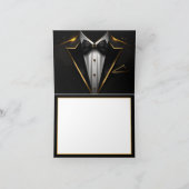 Mannen Black Gold verjaardagsfeestje Bedankkaart (Binnen)