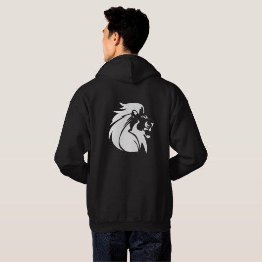 Mannen Black Logo Hoodie (Achterkant volledig)