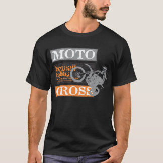 Mannen Black Motocross Hawaii Holiday T-shirt