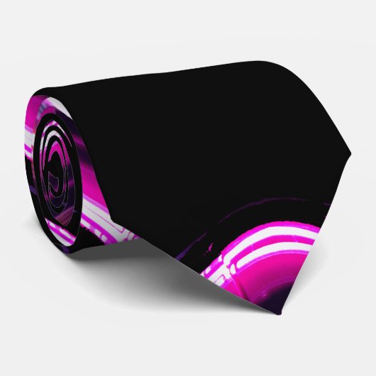 Mannen Black Neon Pop Art Mode Stropdassen (Opgerold)