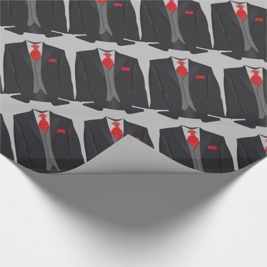 Mannen Black Suit en Red Stropdas Cadeaupapier (Hoek)