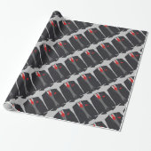 Mannen Black Suit en Red Stropdas Cadeaupapier (Uitgerold)