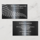 Mannen Black White Racing Visitekaartje (Voorkant / Achterkant)