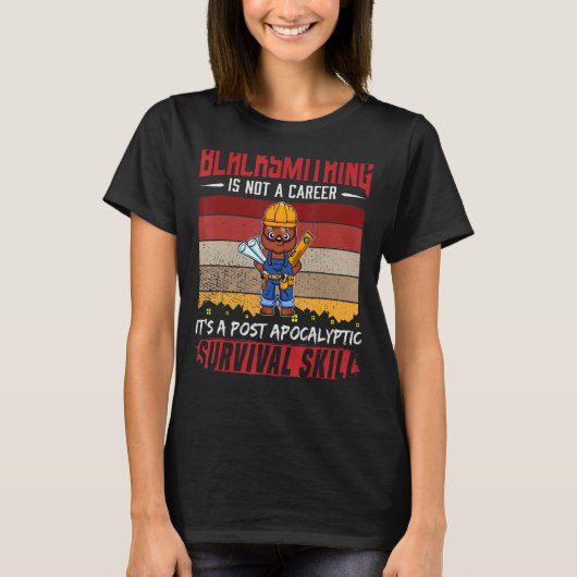 Mannen Blacksmith is geen loopster die het overlev T-shirt (Voorkant)